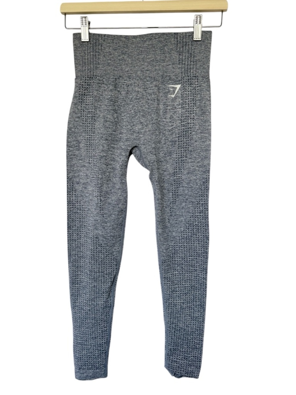 Gymshark Grey Seamless Crop Top and Leggings Set Sz Small EUC - Picture 5 of 15